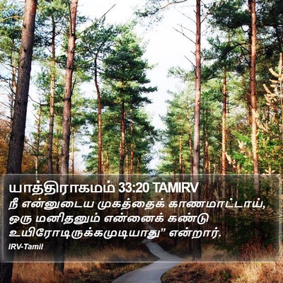 யாத்திராகமம் 33:20 TAMIRV Bible Verse Image
