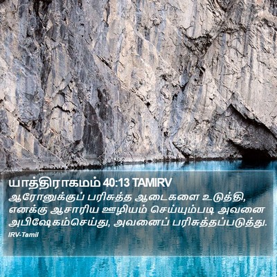 யாத்திராகமம் 40:13 TAMIRV Bible Verse Image