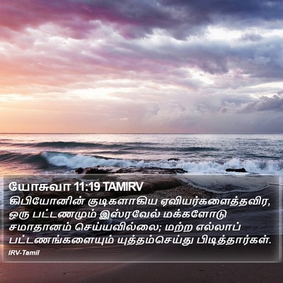 யோசுவா 11:19 TAMIRV Bible Verse Image