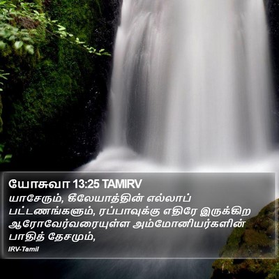 யோசுவா 13:25 TAMIRV Bible Verse Image