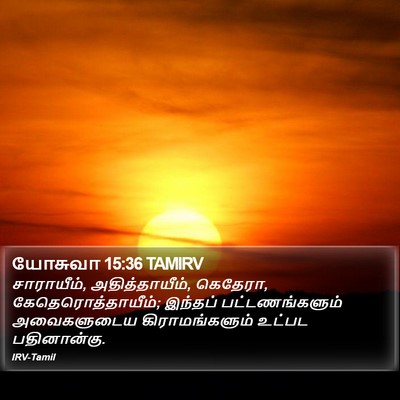 யோசுவா 15:36 TAMIRV Bible Verse Image