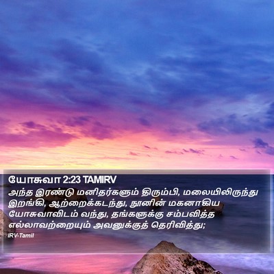 யோசுவா 2:23 TAMIRV Bible Verse Image
