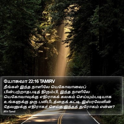 யோசுவா 22:16 TAMIRV Bible Verse Image