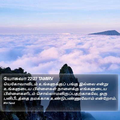 யோசுவா 22:27 TAMIRV Bible Verse Image