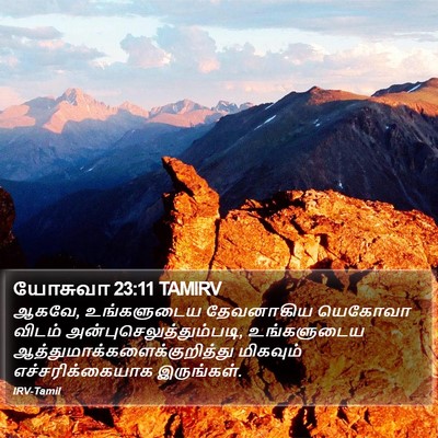 யோசுவா 23:11 TAMIRV Bible Verse Image