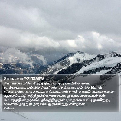 யோசுவா 7:21 TAMIRV Bible Verse Image