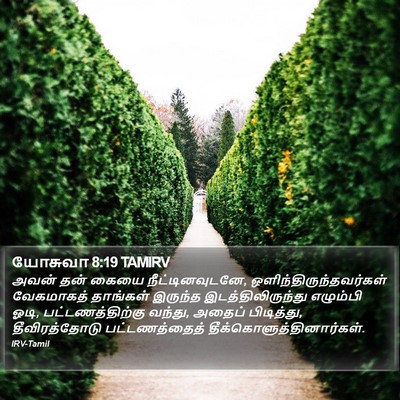 யோசுவா 8:19 TAMIRV Bible Verse Image