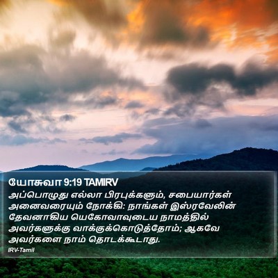 யோசுவா 9:19 TAMIRV Bible Verse Image