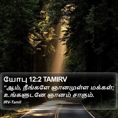 யோபு 12:2 TAMIRV Bible Verse Image