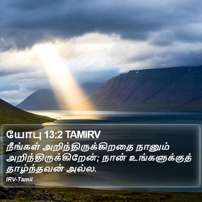 யோபு 13:2 TAMIRV Bible Verse Image