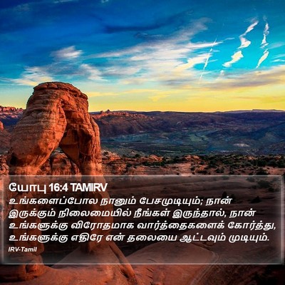 யோபு 16:4 TAMIRV Bible Verse Image