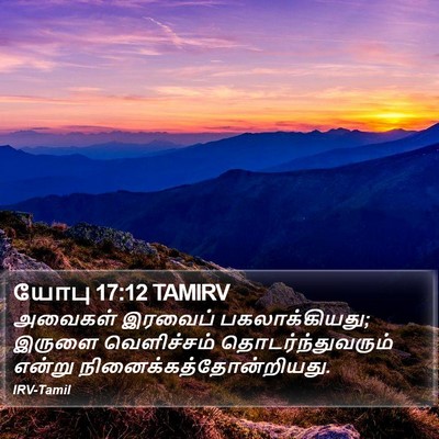 யோபு 17:12 TAMIRV Bible Verse Image