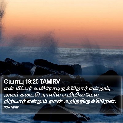 யோபு 19:25 TAMIRV Bible Verse Image