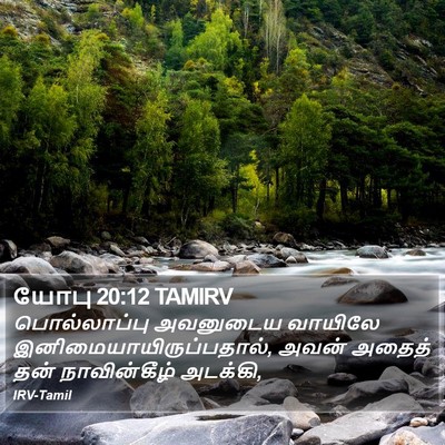 யோபு 20:12 TAMIRV Bible Verse Image
