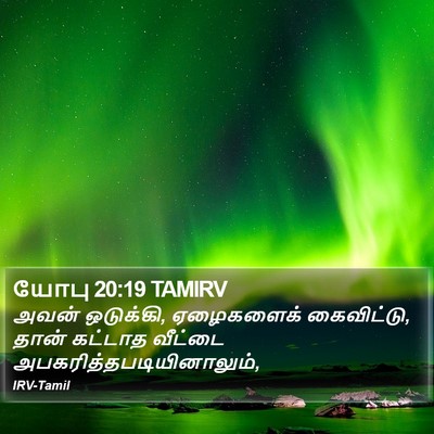 யோபு 20:19 TAMIRV Bible Verse Image