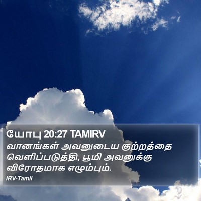 யோபு 20:27 TAMIRV Bible Verse Image