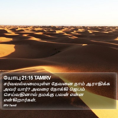 யோபு 21:15 TAMIRV Bible Verse Image