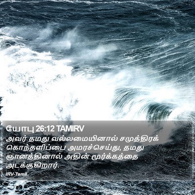 யோபு 26:12 TAMIRV Bible Verse Image