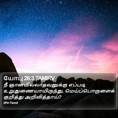 யோபு 26:3 TAMIRV Bible Verse Image