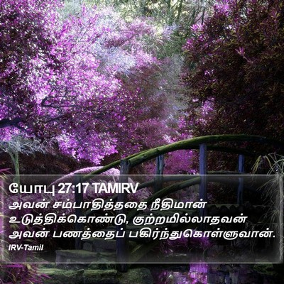 யோபு 27:17 TAMIRV Bible Verse Image