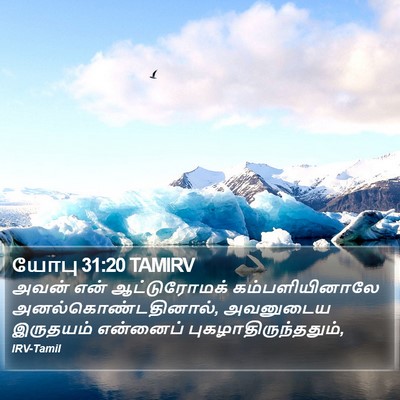 யோபு 31:20 TAMIRV Bible Verse Image