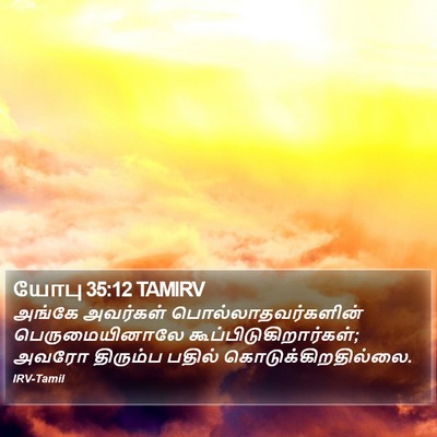 யோபு 35:12 TAMIRV Bible Verse Image