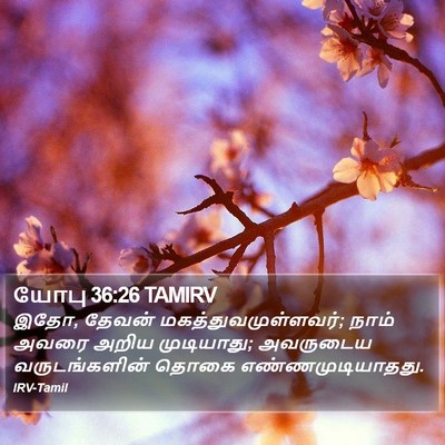 யோபு 36:26 TAMIRV Bible Verse Image