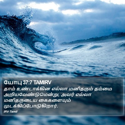 யோபு 37:7 TAMIRV Bible Verse Image
