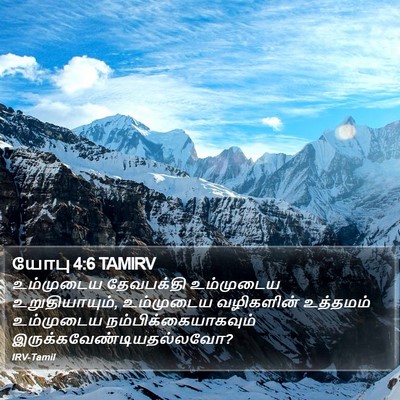 யோபு 4:6 TAMIRV Bible Verse Image