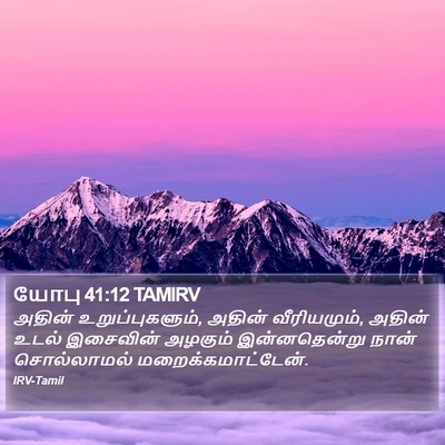 யோபு 41:12 TAMIRV Bible Verse Image