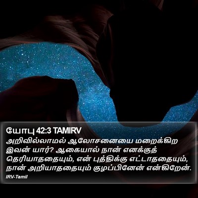 யோபு 42:3 TAMIRV Bible Verse Image