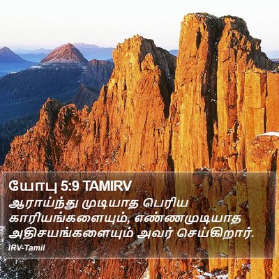 யோபு 5:9 TAMIRV Bible Verse Image