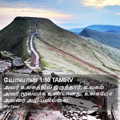 யோவான் 1:10 TAMIRV Bible Verse Image