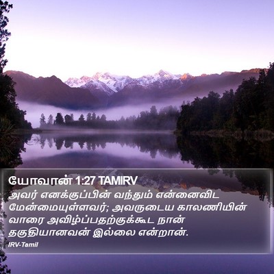 யோவான் 1:27 TAMIRV Bible Verse Image