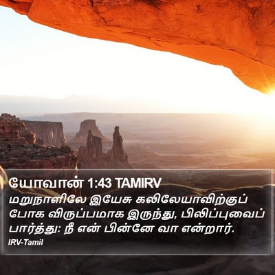 யோவான் 1:43 TAMIRV Bible Verse Image