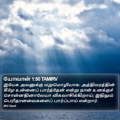 யோவான் 1:50 TAMIRV Bible Verse Image