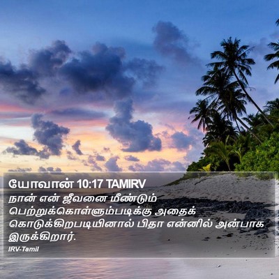 யோவான் 10:17 TAMIRV Bible Verse Image