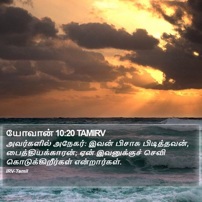 யோவான் 10:20 TAMIRV Bible Verse Image