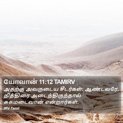 யோவான் 11:12 TAMIRV Bible Verse Image