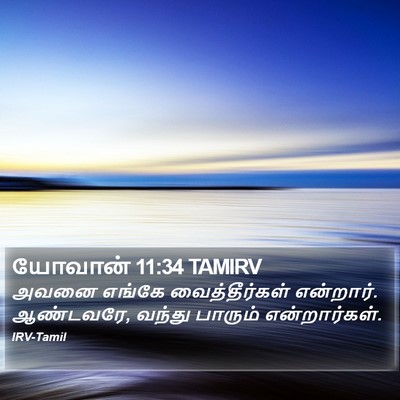 யோவான் 11:34 TAMIRV Bible Verse Image