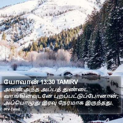 யோவான் 13:30 TAMIRV Bible Verse Image