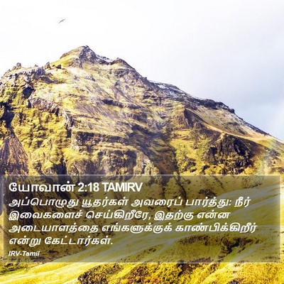 யோவான் 2:18 TAMIRV Bible Verse Image