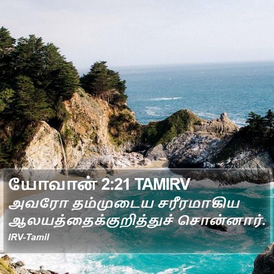 யோவான் 2:21 TAMIRV Bible Verse Image