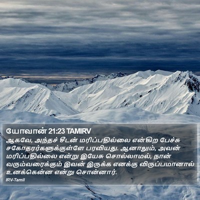 யோவான் 21:23 TAMIRV Bible Verse Image