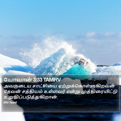 யோவான் 3:33 TAMIRV Bible Verse Image