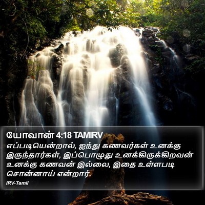 யோவான் 4:18 TAMIRV Bible Verse Image