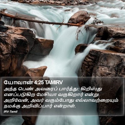 யோவான் 4:25 TAMIRV Bible Verse Image