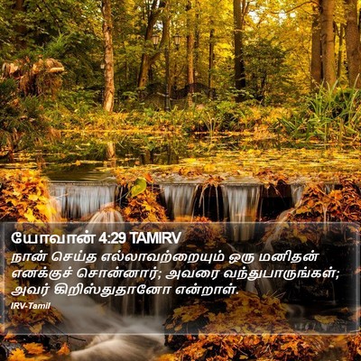 யோவான் 4:29 TAMIRV Bible Verse Image