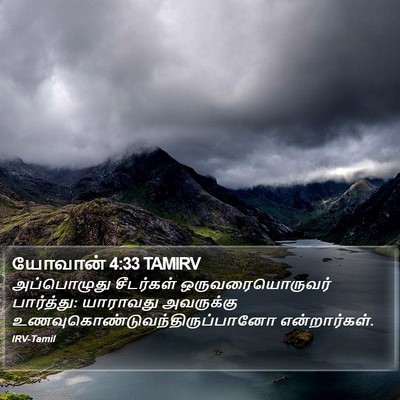 யோவான் 4:33 TAMIRV Bible Verse Image