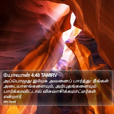 யோவான் 4:48 TAMIRV Bible Verse Image
